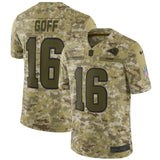 Jared Goff Los Angeles Rams Game Jersey Camo