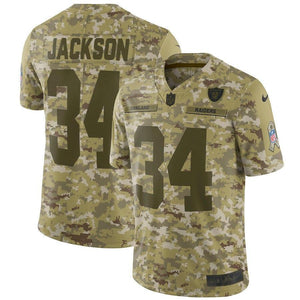Bo Jackson Oakland Raiders Game Jersey Camo