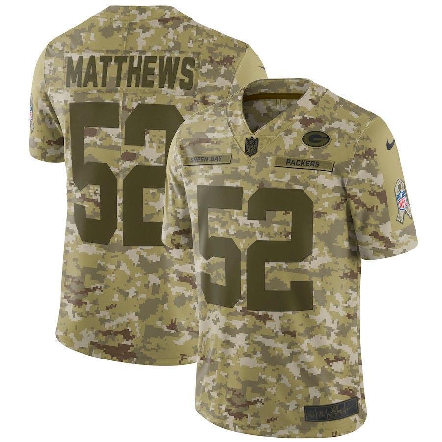 Clay Matthews Green Bay Packers Game Jersey Camo