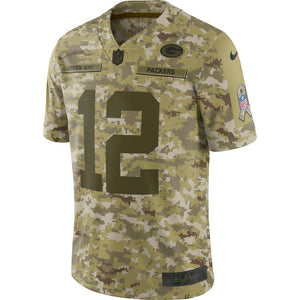 Aaron Rodgers Green Bay Packers Game Jersey Camo