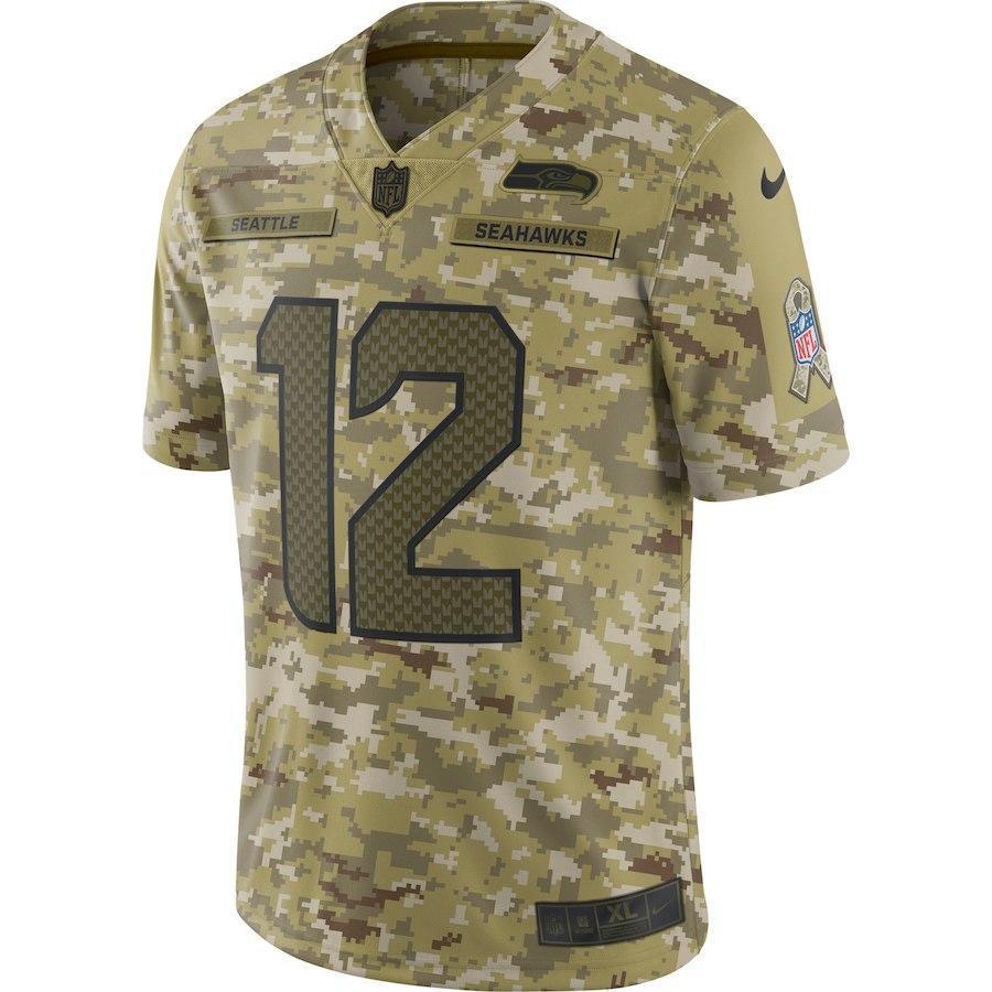 12s Seattle Seahawks Game Jersey Camo