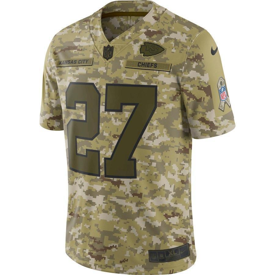 Kareem Hunt Kansas City Chiefs Game Jersey Camo
