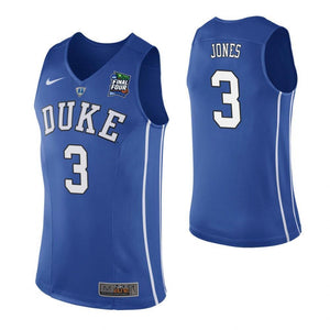 Tre Jones Duke Blue Devils 2019 Final Four Basketball Jersey - Blue