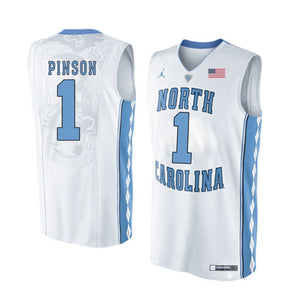 Theo Pinson North Carolina Basketball Jersey-White