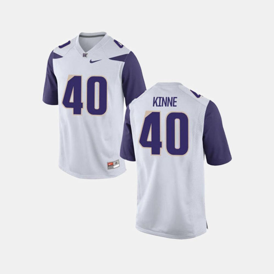 Ralph Kinne Washington Huskies Football Jersey - White